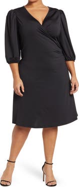 BY DESIGN Amelia Side Ruched Surplice Dress
