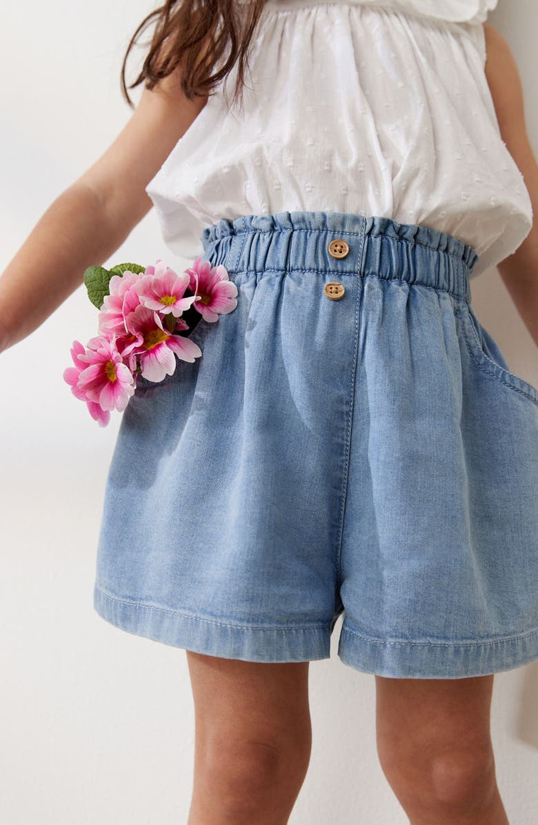 NEXT Kids' Flowy Denim Shorts, Alternate, color, 