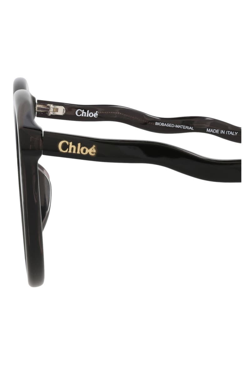 57mm Round Sunglasses, Alternate, color, DARK GREY/ BLUE