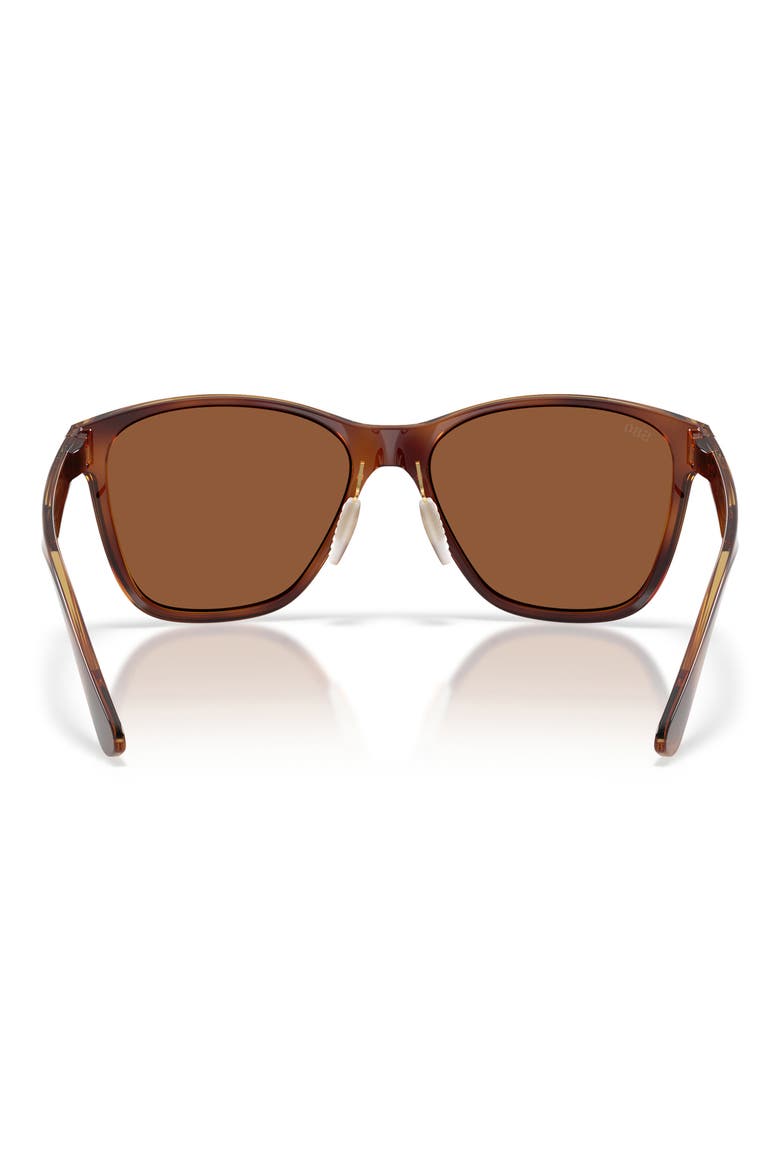 Luna Nueva 57mm Polarized Butterfly Sunglasses, Alternate, color, TORTOISE / COPPER 580G