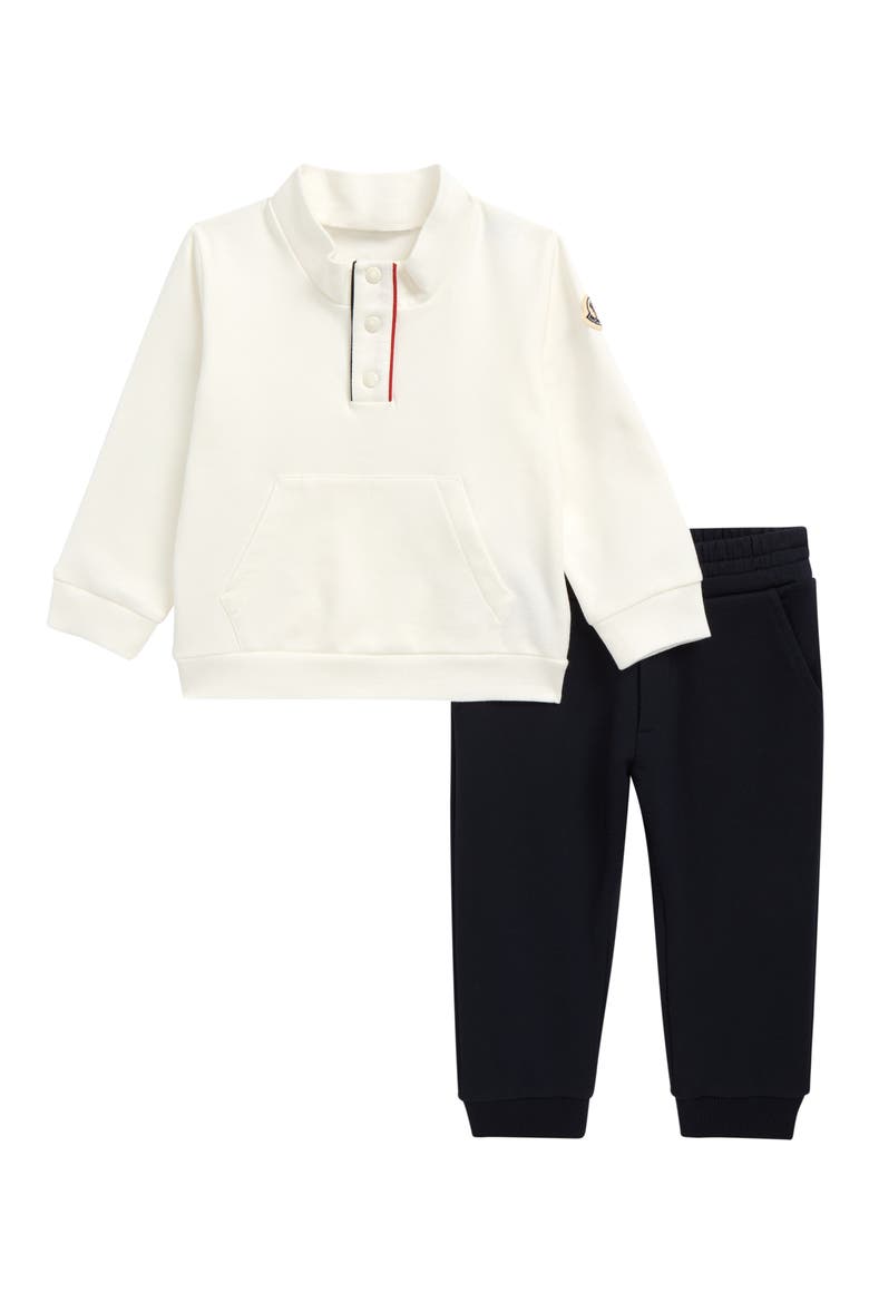 Kids' Stretch Cotton Pullover & Joggers Set, Main, color, WHITE