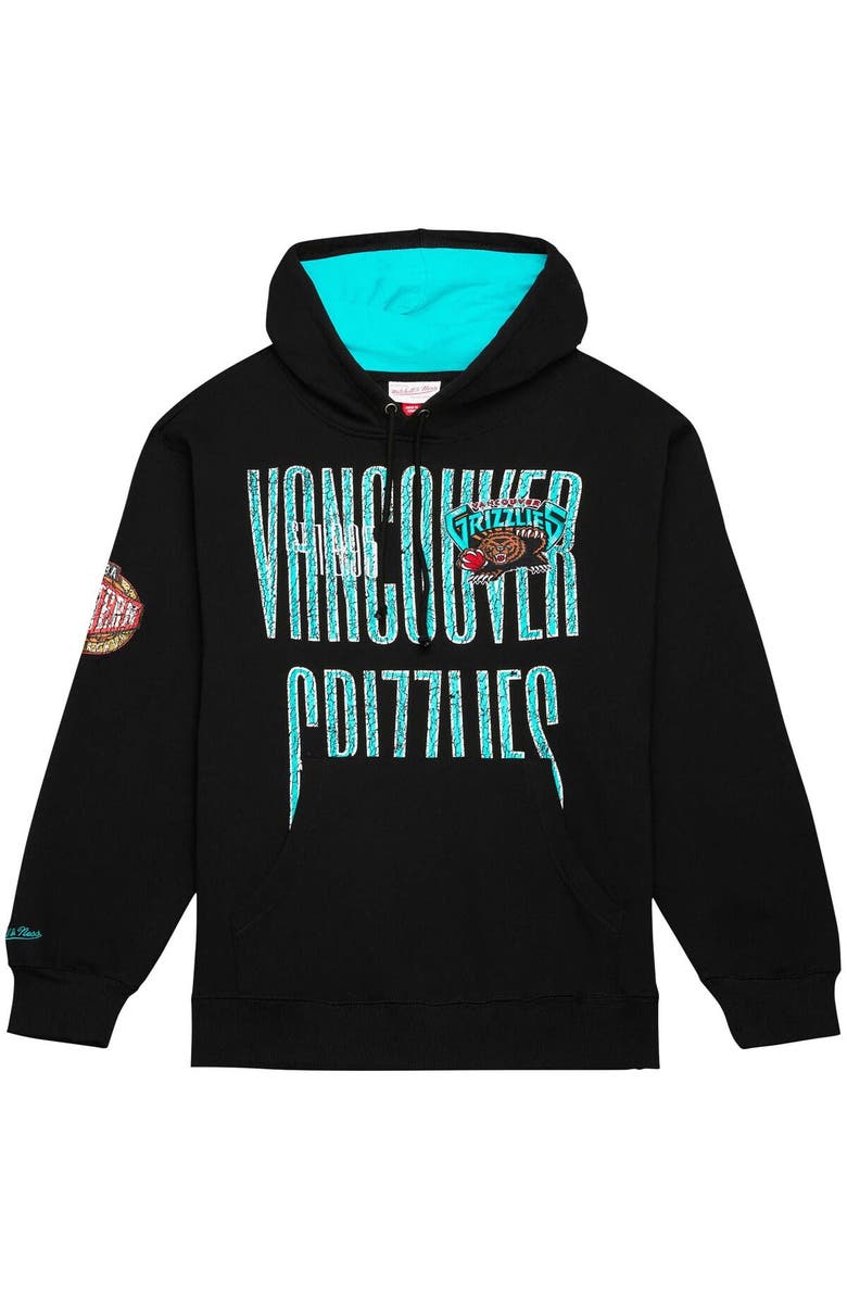 Mitchell & Ness Men's Mitchell & Ness Black Vancouver Grizzlies Hardwood Classics OG 2.0 Pullover Hoodie, Alternate, color,