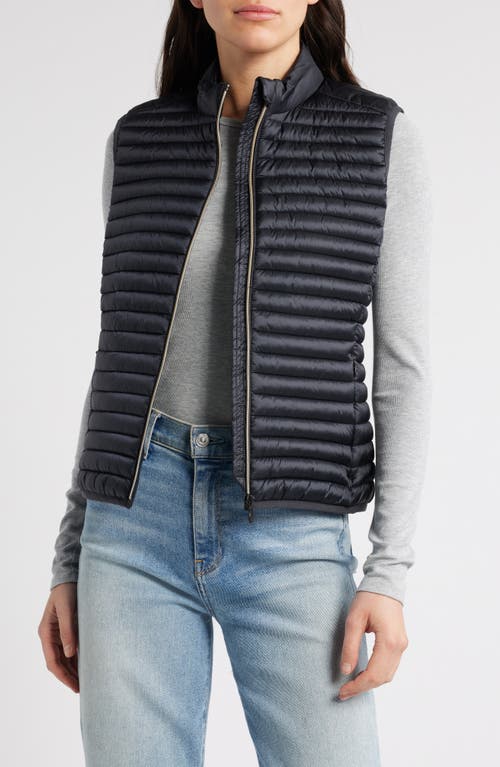 Save The Duck 'arabella' Black Gilet With Quilted Design In Black