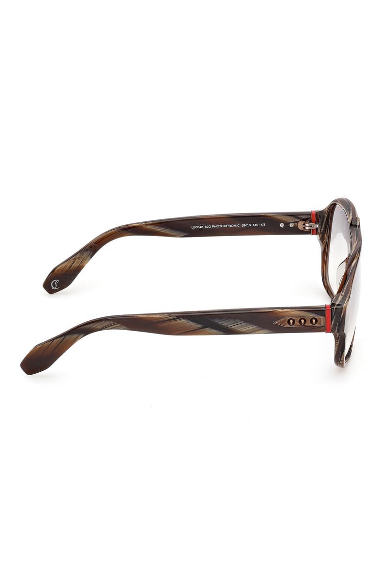 59mm Navigator Sunglasses, Alternate, color, BROWN HORN/ BRONZE/ SMOKE