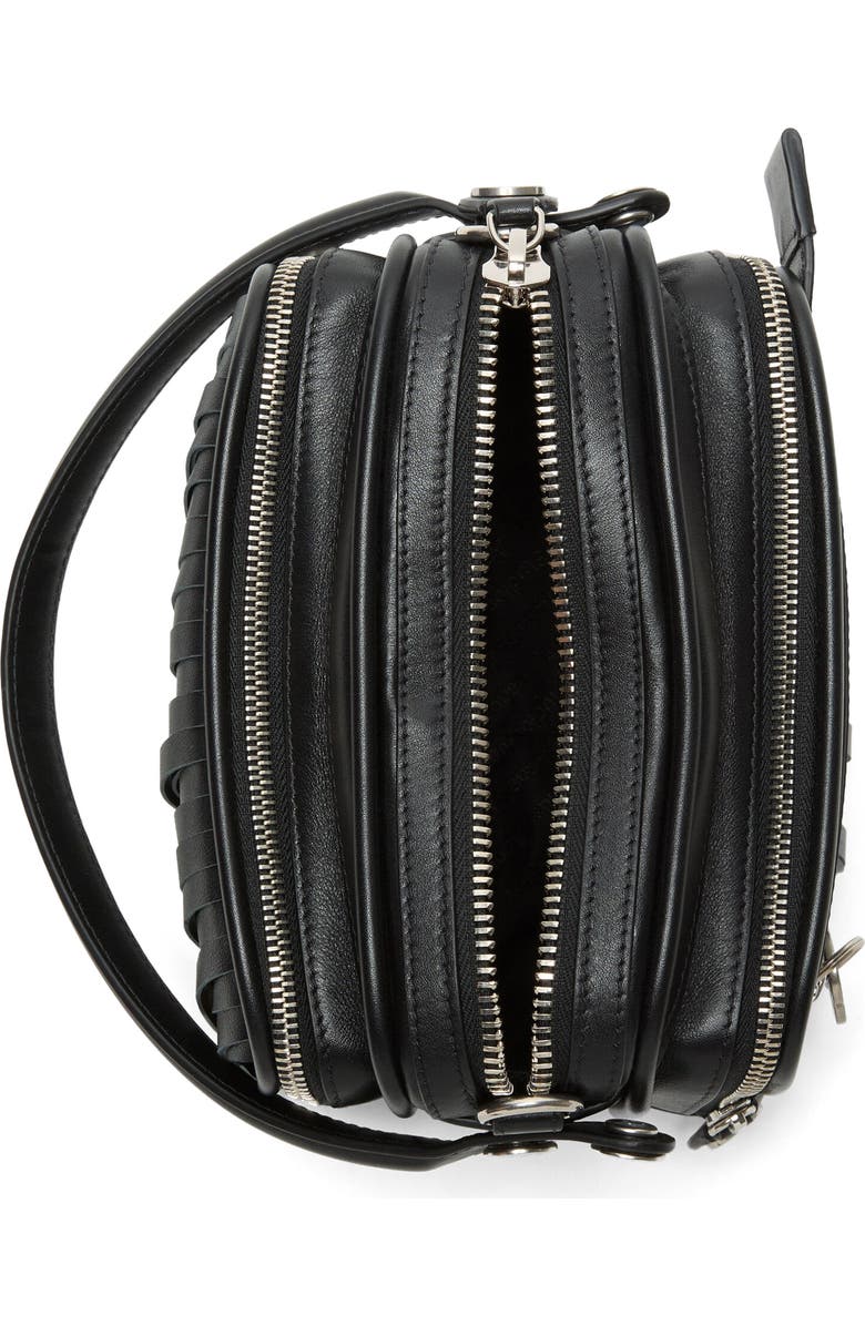 Acne Studios Camero Kit Fringe Leather Handbag, Alternate, color, Black