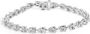 Haus of Brilliance IGI Certified 14K White Gold 8.0 Cttw Pear Cut Lab Grown Diamond Tennis Bracelet