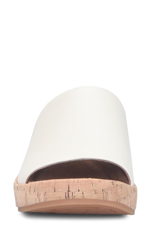 Söfft Cass Platform Slide Sandal In Off White