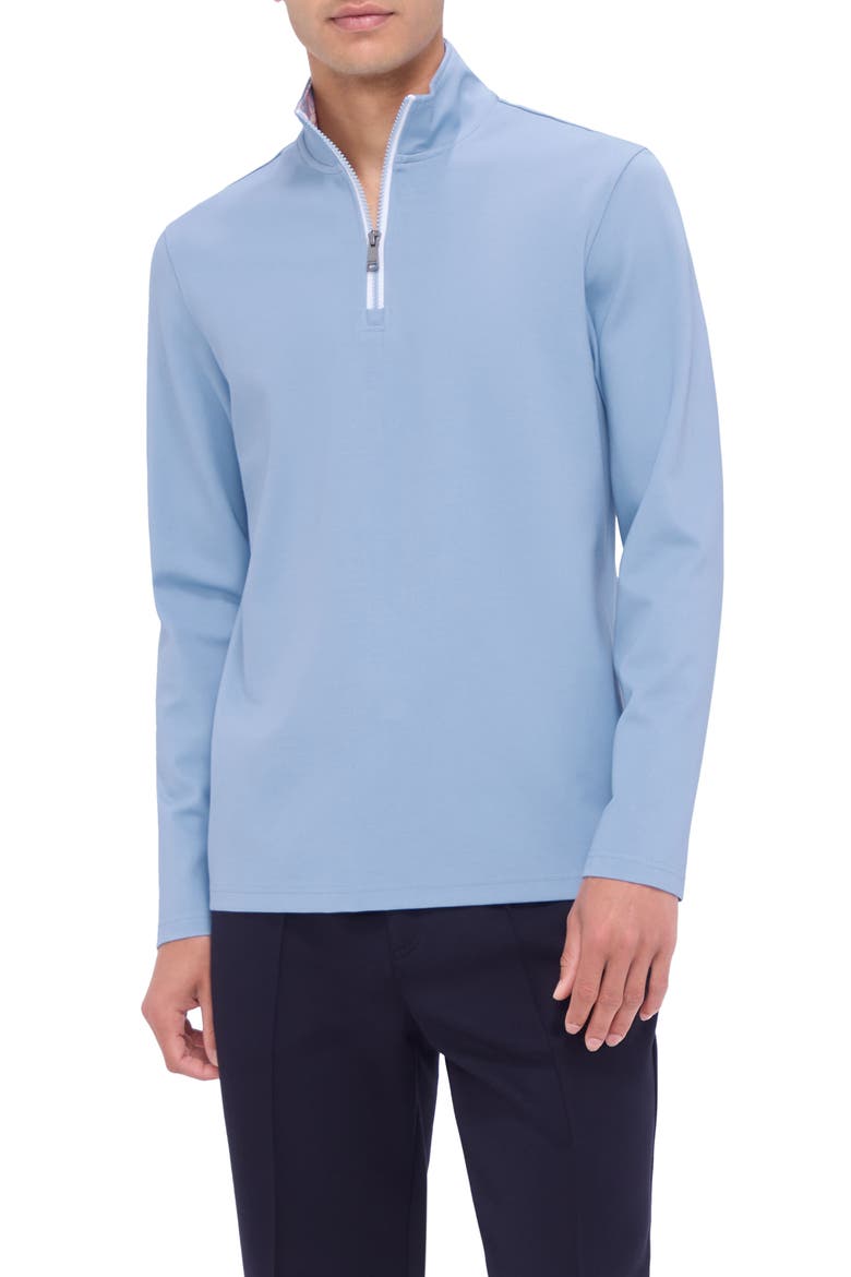 Quarter Zip Performance Pullover, Main, color, AIR BLUE