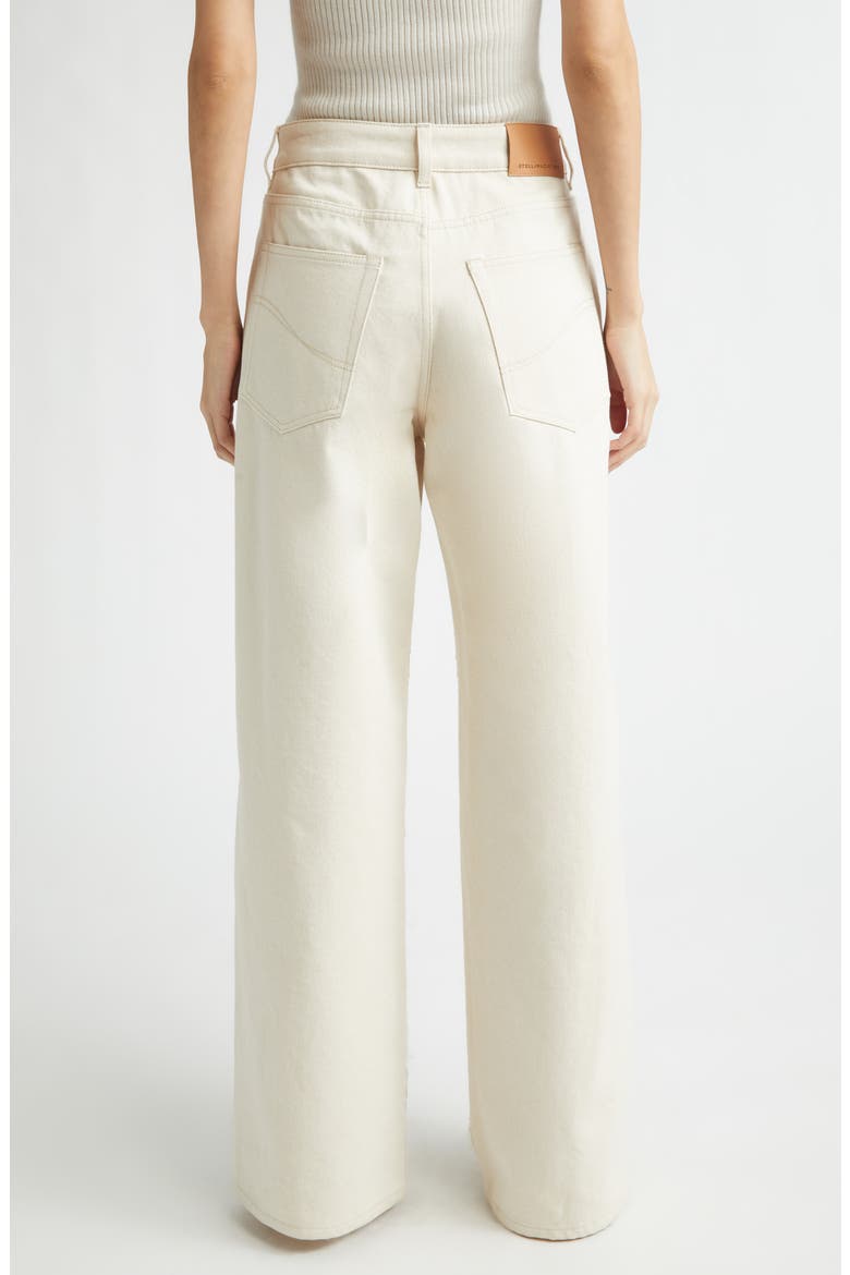 Opalescent Sequin Wide Leg Jeans, Alternate, color, IVORY WHITE DENIM