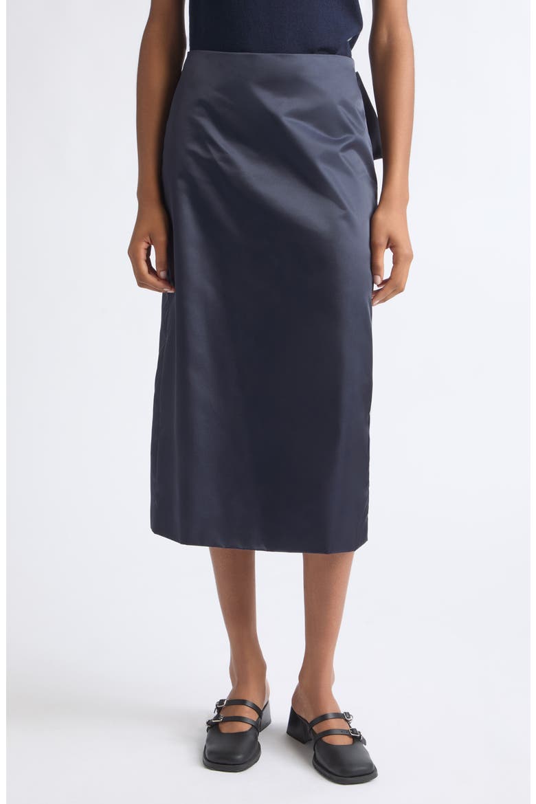 Enoki Midi Skirt, Main, color, NAVY