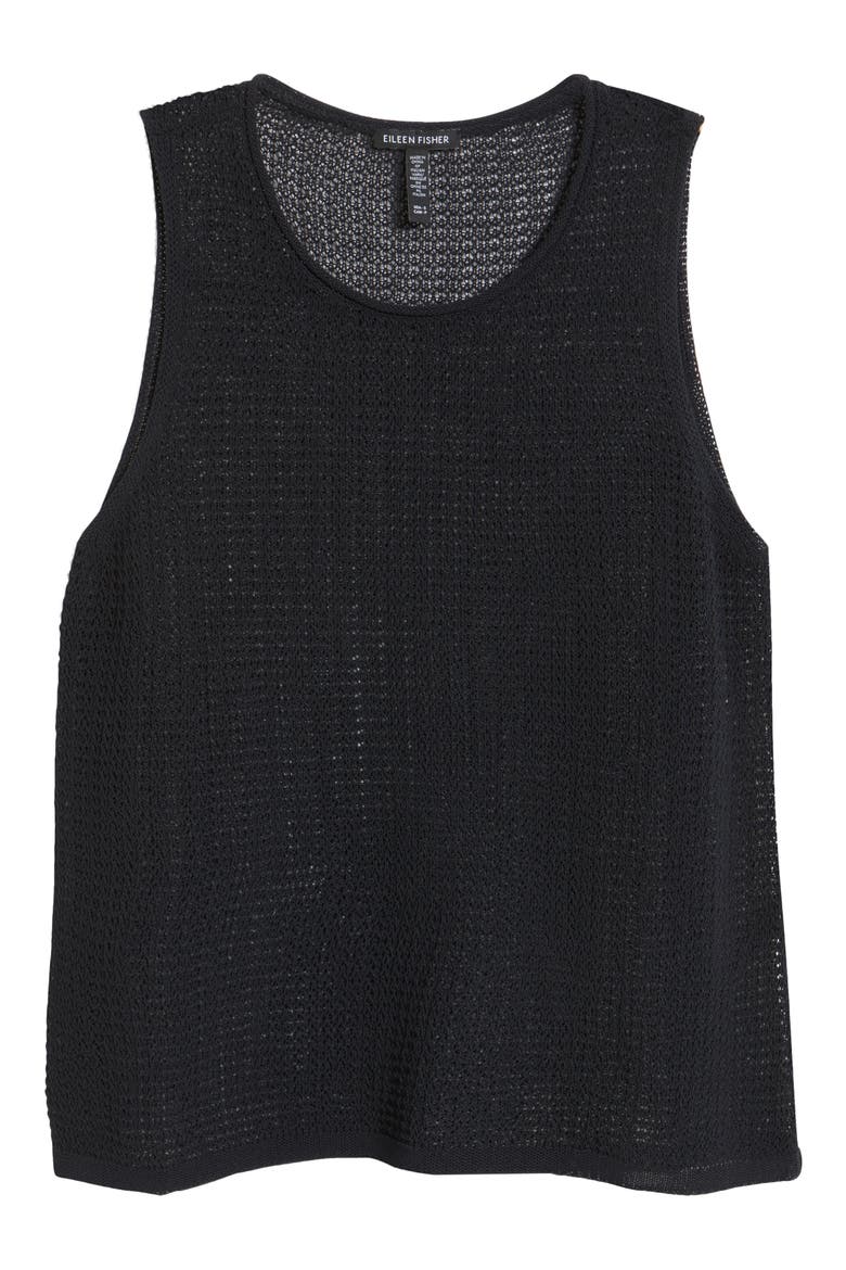 Organic Cotton Sweater Tank, Alternate, color, BLACK
