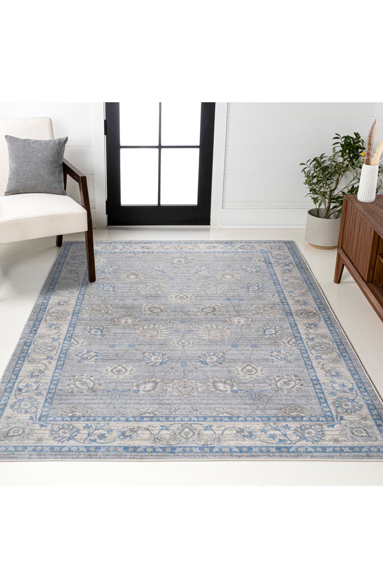 JONATHAN Y Modern Persian Vintage Moroccan Traditional Area Rug, Alternate, color, Gray/Blue