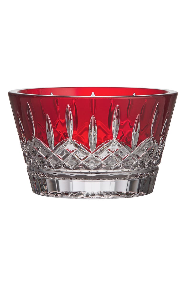 Waterford Lismore Red Crystal Bowl, Main, color, Red