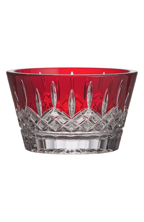 Waterford Lismore Red Crystal Bowl In Red