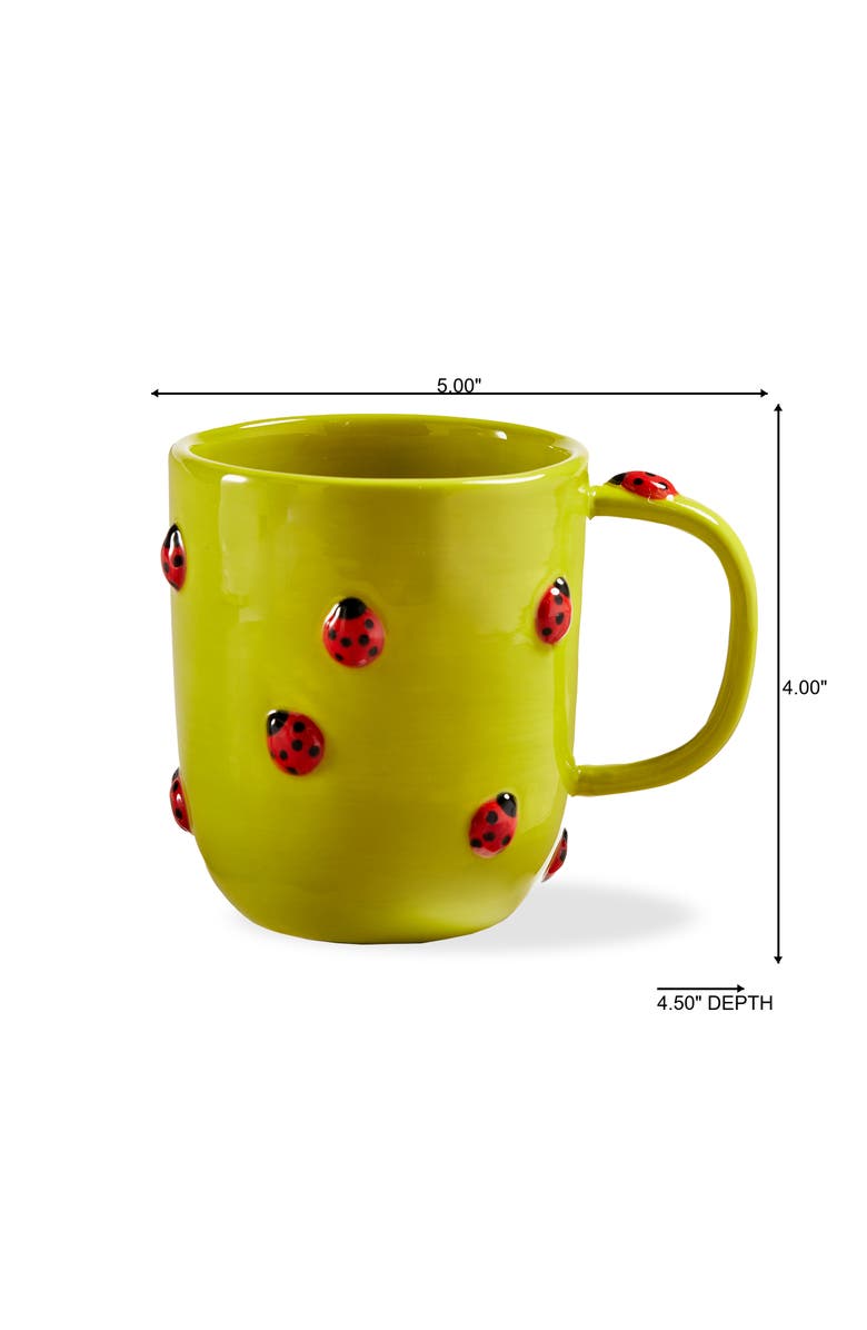 tag Garden Ladybug Mug Green Multi Earthenware Spring, Alternate, color, Green