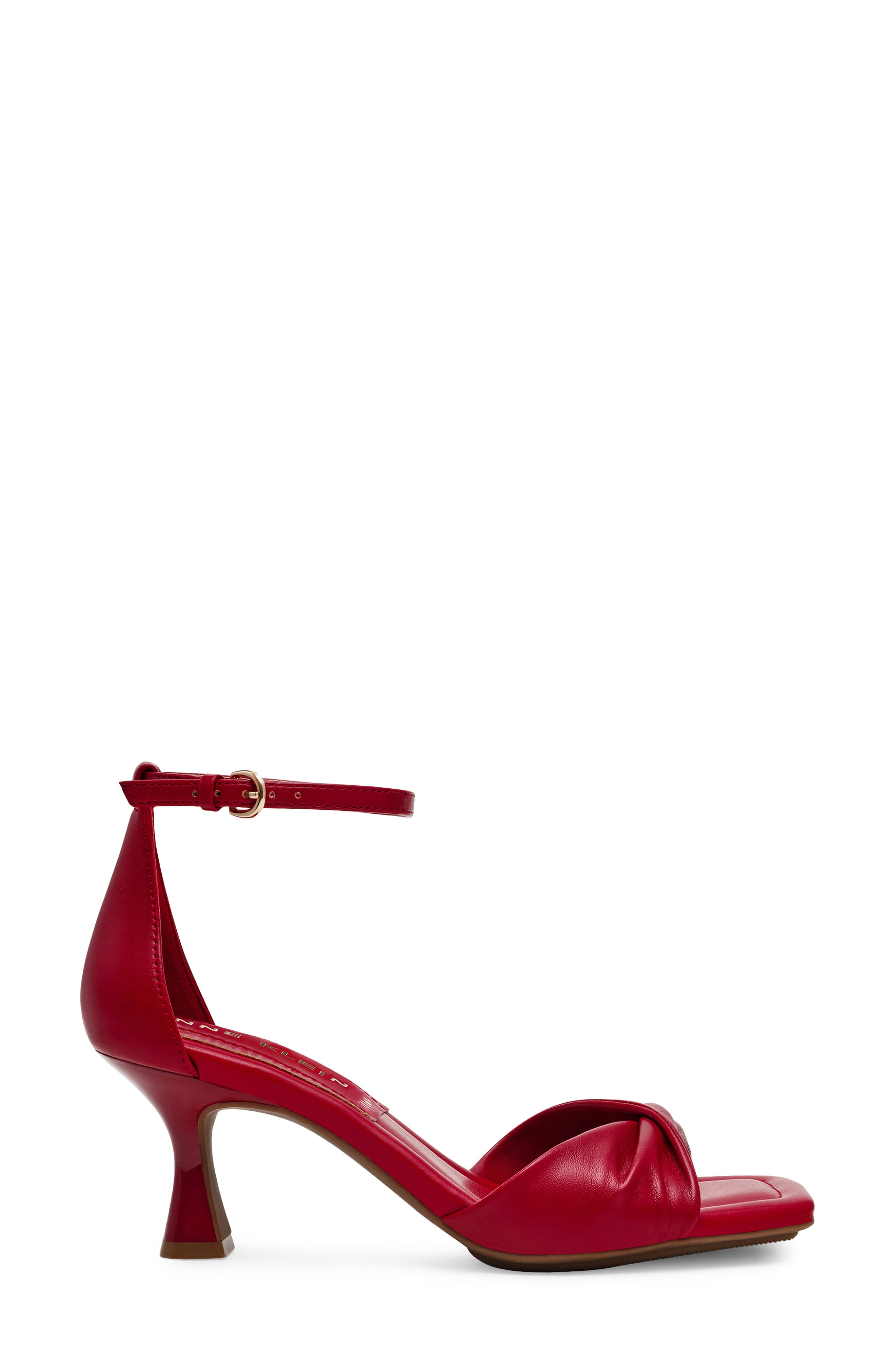 Anne Klein Jessie Ankle Strap Sandal, Alternate, color, Red Smooth