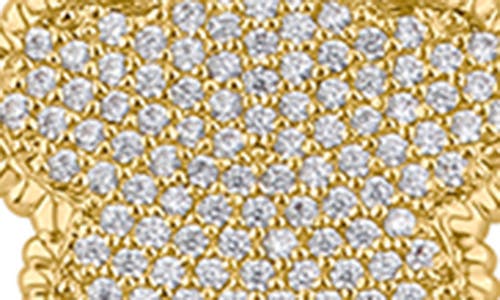 Cz By Kenneth Jay Lane Mixed Clover Station Necklace In Black/mop/clear Gold