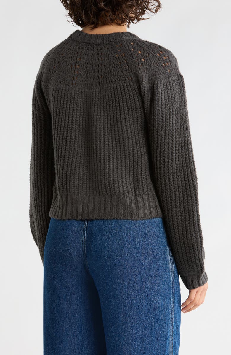 Bobeau Balloon Sleeve Sweater, Alternate, color, Charcoal