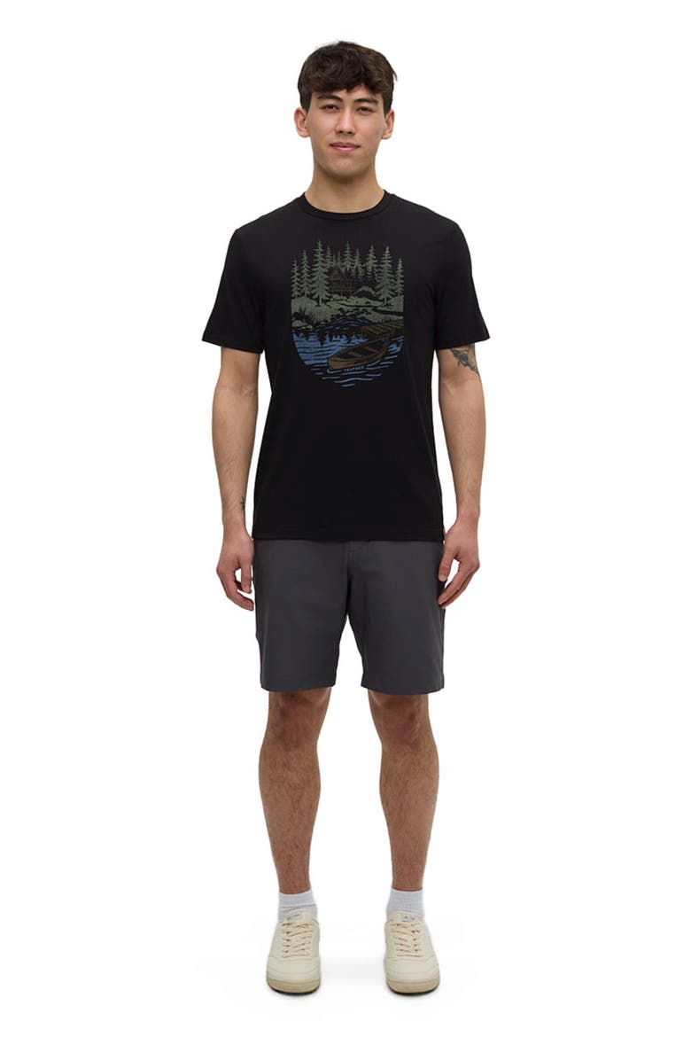 Getaway T-Shirt, Main, color, Meteorite Black/Light Moss