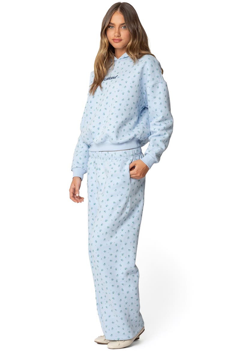 Flower Power Hoodie, Alternate, color, LIGHT-BLUE