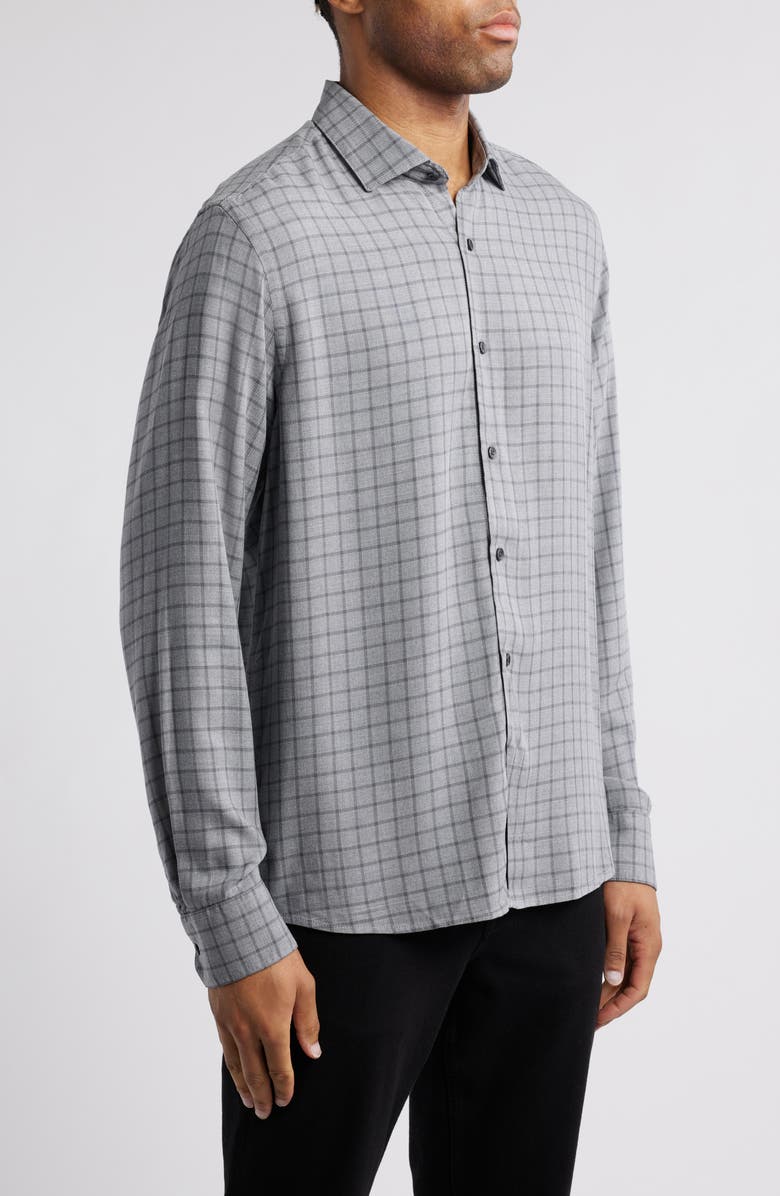 Robert Barakett Stelton Windowpane Check Button-Up Shirt, Alternate, color,