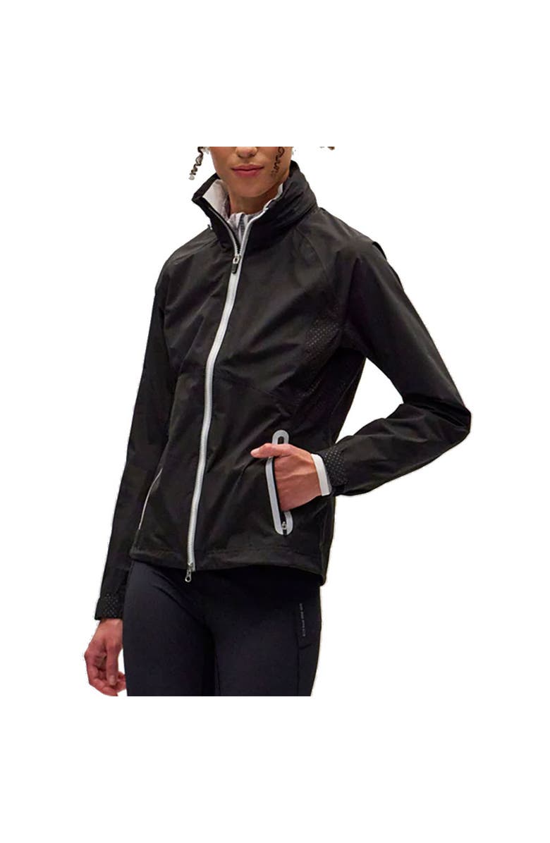 Zero Restriction Olivia Hooded Womens Rain Jacket, Main, color, Black/Metallic Silver