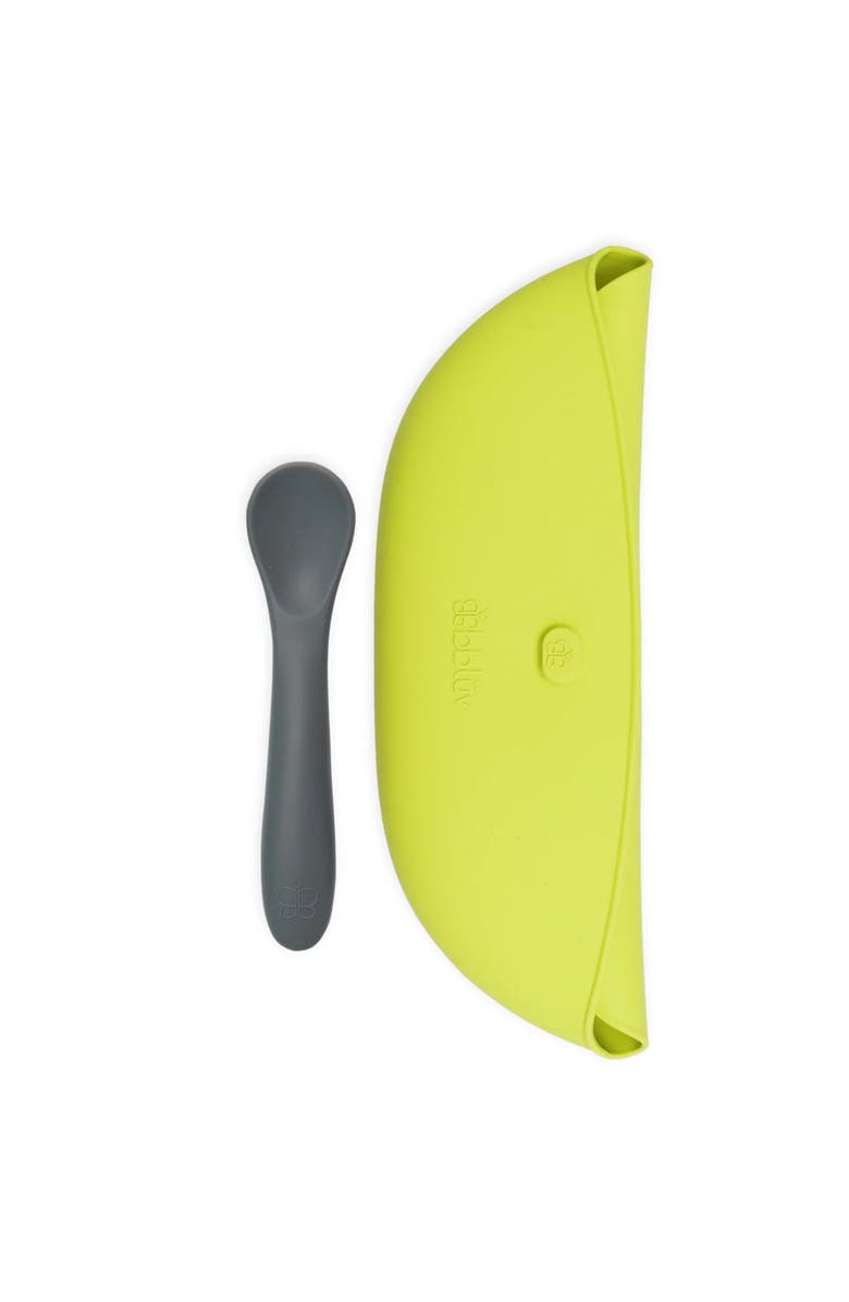bbluv Pocket Portable Silicone Feeding Set, Alternate, color, Lime