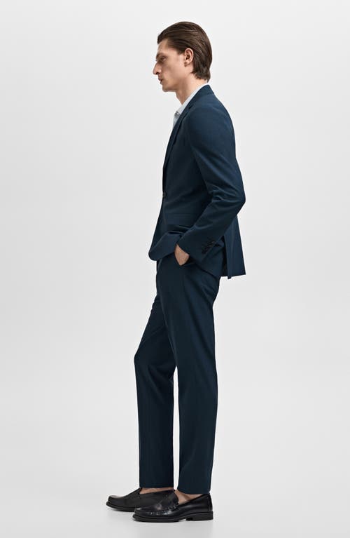 Mango Slim Fit Suit Jacket In Blue