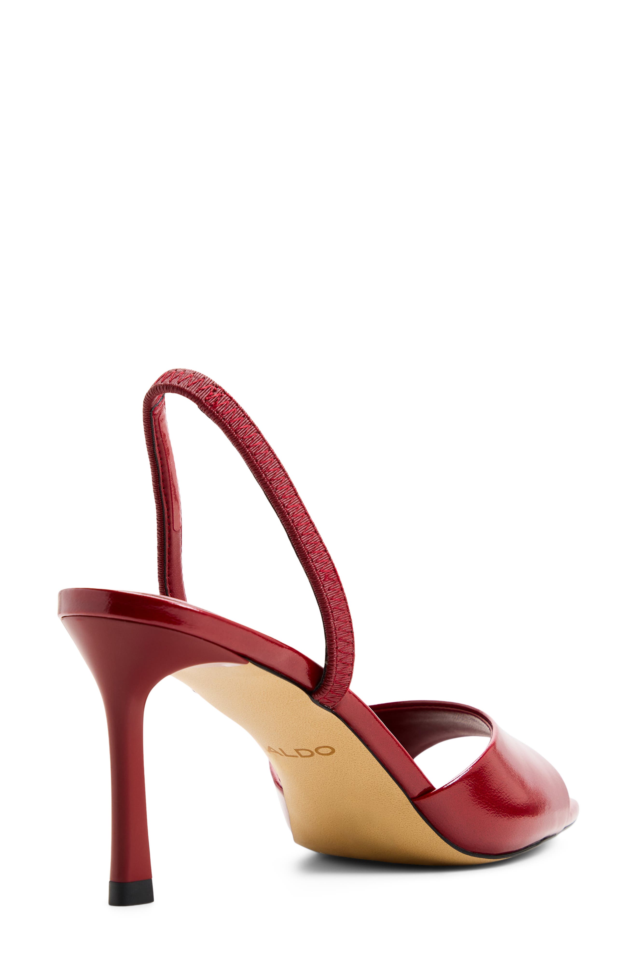 Andya Slingback Sandal, Alternate, color, DARK RED