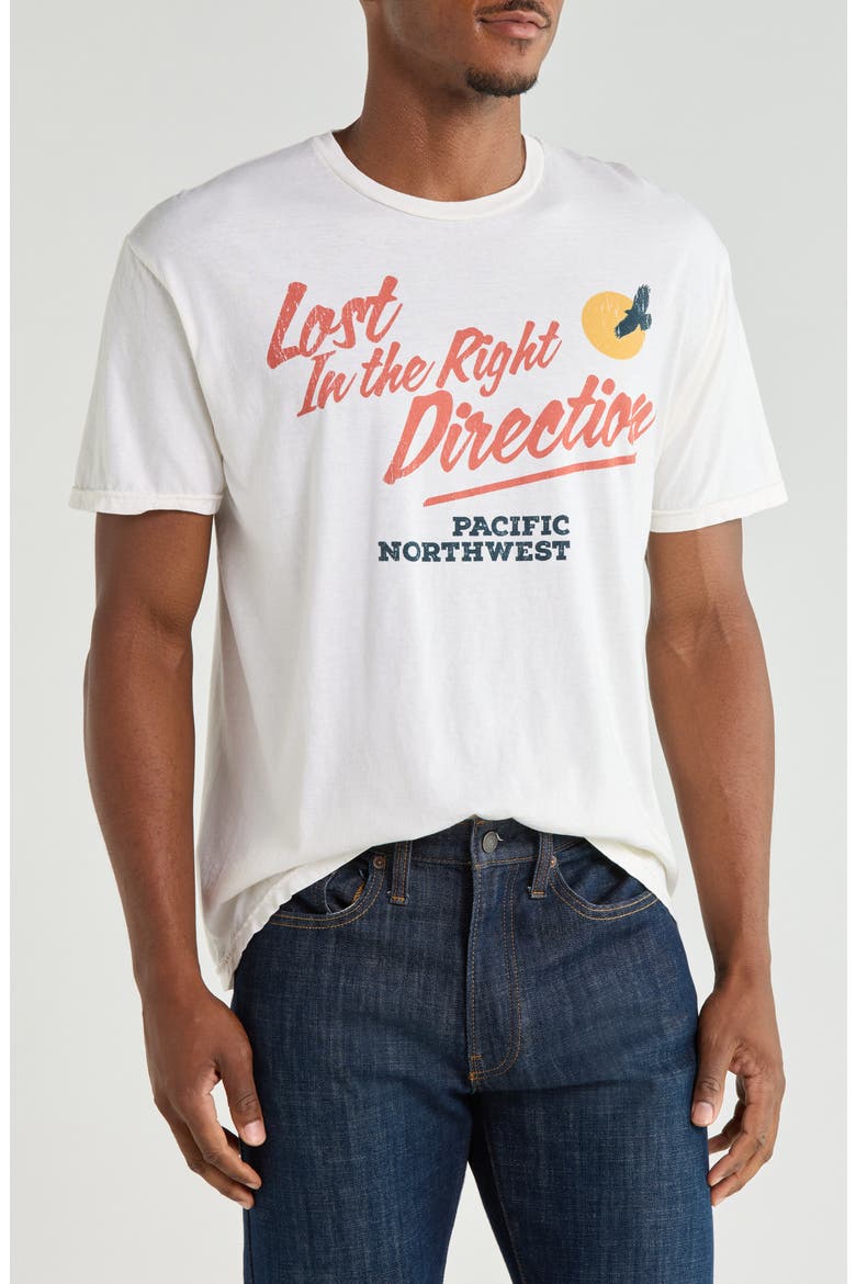 Lost in the Right Direction Cotton Graphic T-Shirt, Main, color, WHISPER WHITE