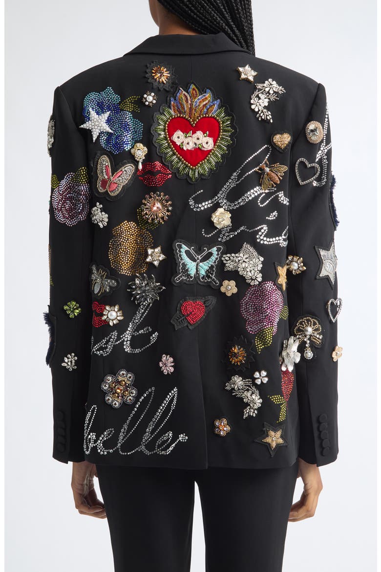 Greatest Hits Kael Embellished Blazer, Alternate, color, BLACK/MULTI