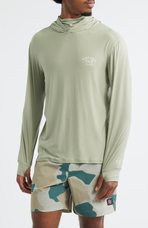 DARK SEAS Bimini Long Sleeve Hooded T-Shirt in Moss  product