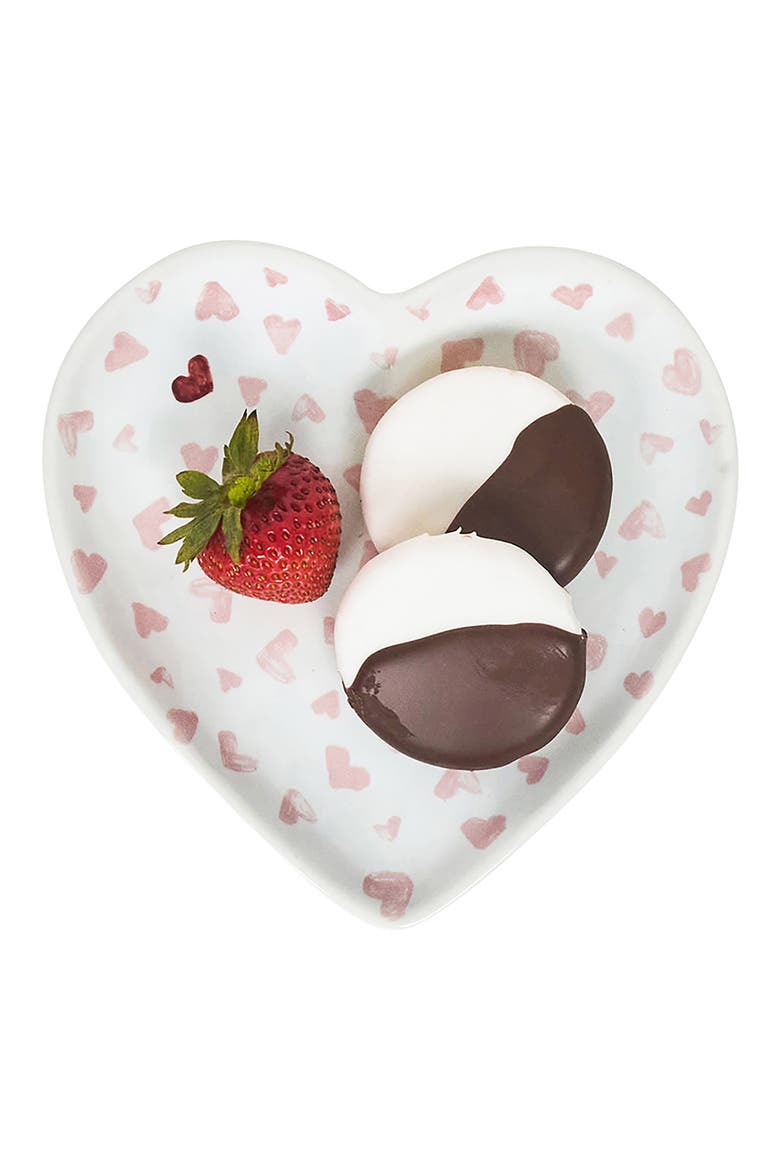 Love You More Ceramic Heart Tray, Alternate, color, PINK