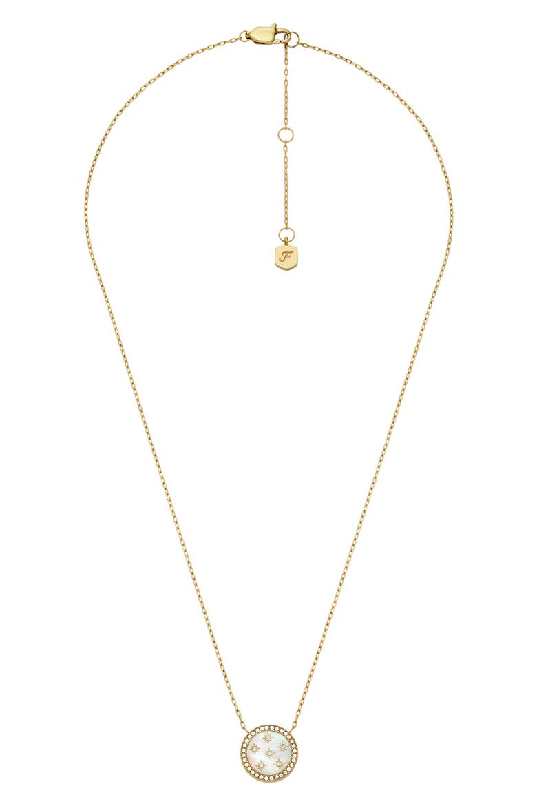 Merrit Mother of Pearl Pendant Necklace, Alternate, color, GOLD
