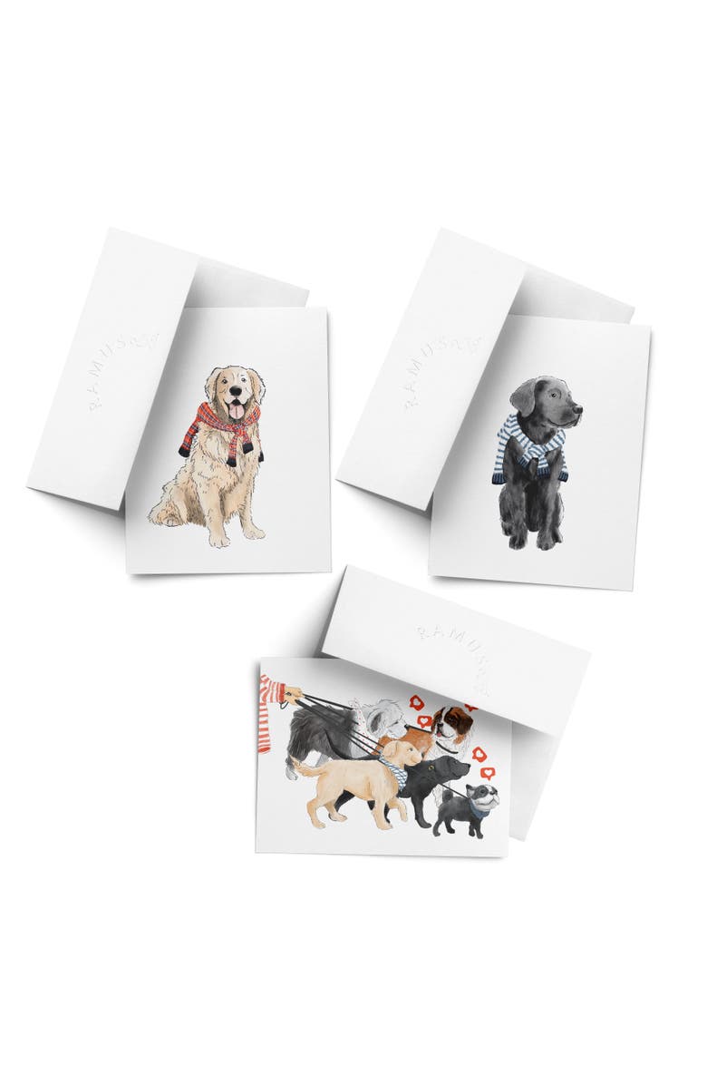 Ramus & Co Everyday Greeting Card Pack (3ct) "Lab, Dog Walking, Retriever", Main, color, Multi-Pack