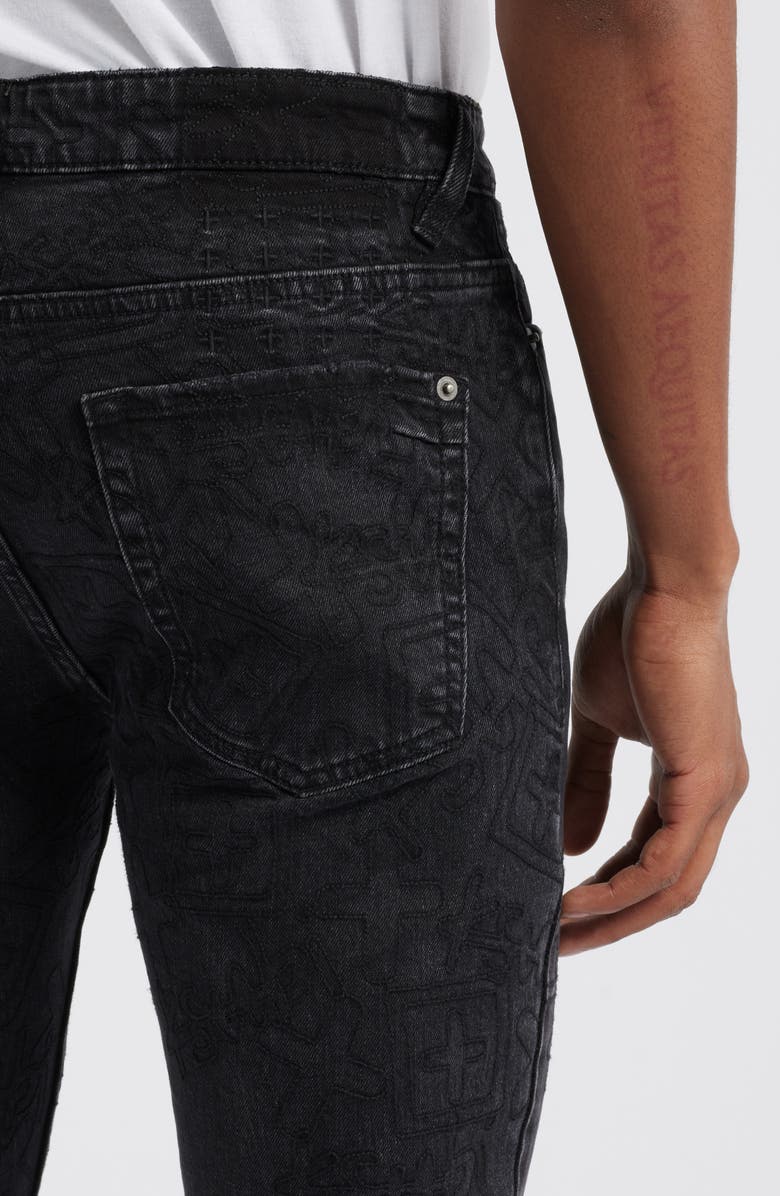Ksubi Van Winkle Stencil Skinny Jeans, Alternate, color,