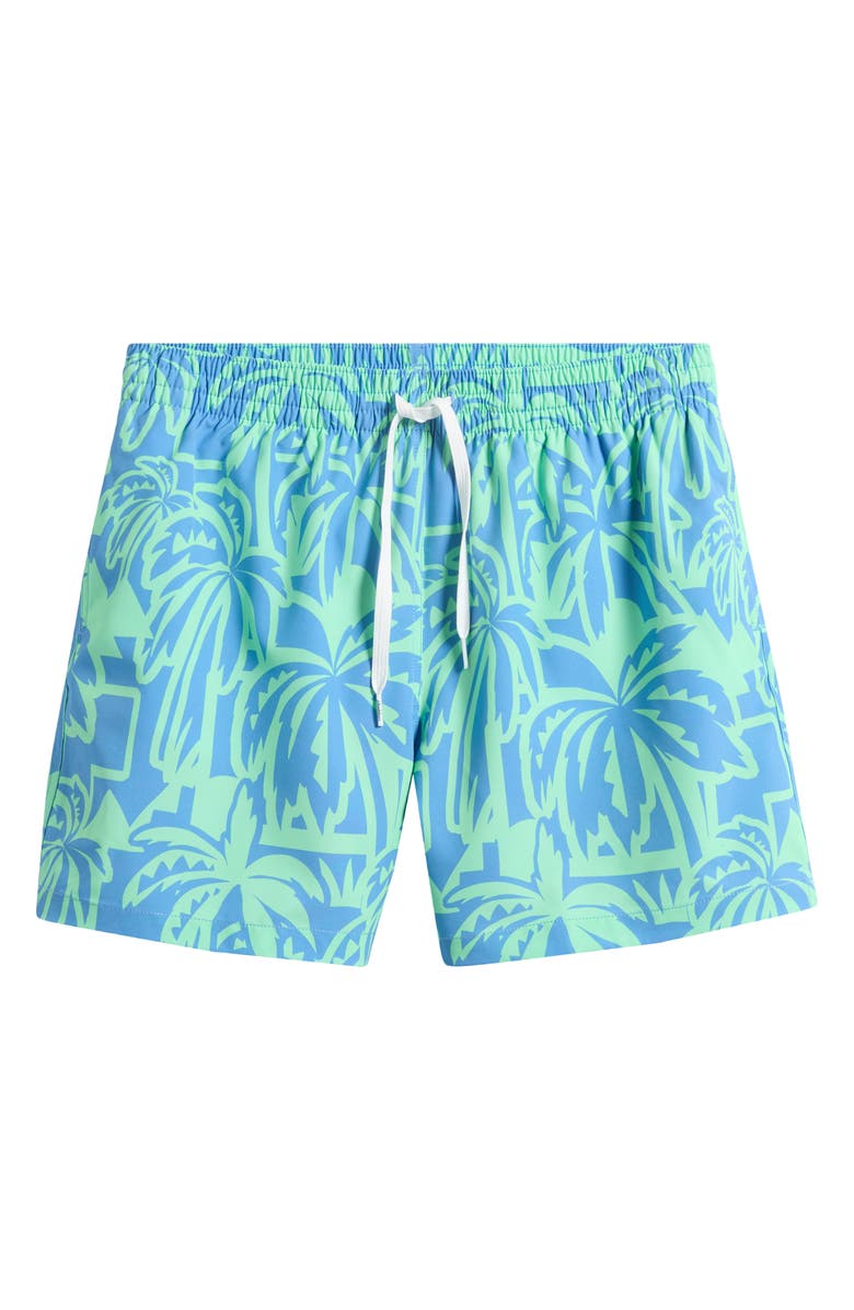 Chubbies The Frond Farwells Palm Tree Print 5.5-Inch Swim Trunks, Main, color, Bright Green - Pattern Base