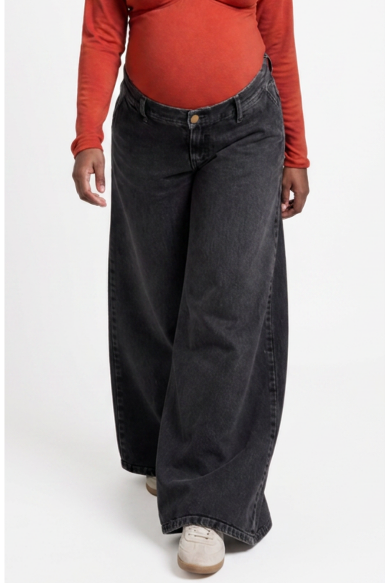 Maternity Superwide Leg  Jeans Rodeo, Main, color, Grey