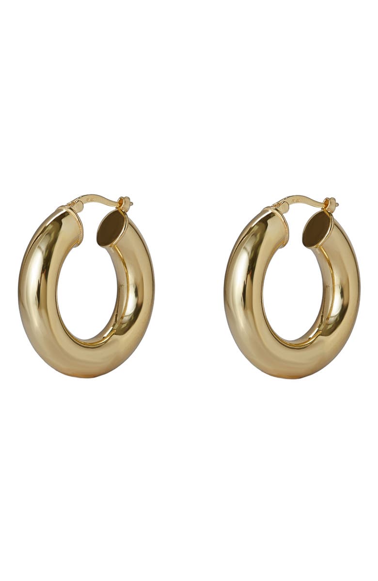 Argento Vivo Sterling Silver Tube Hoop Earrings, Main, color, 