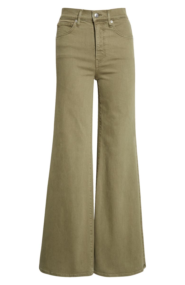 Veronica Beard Joplin Wide Flare Jeans, Alternate, color, Army