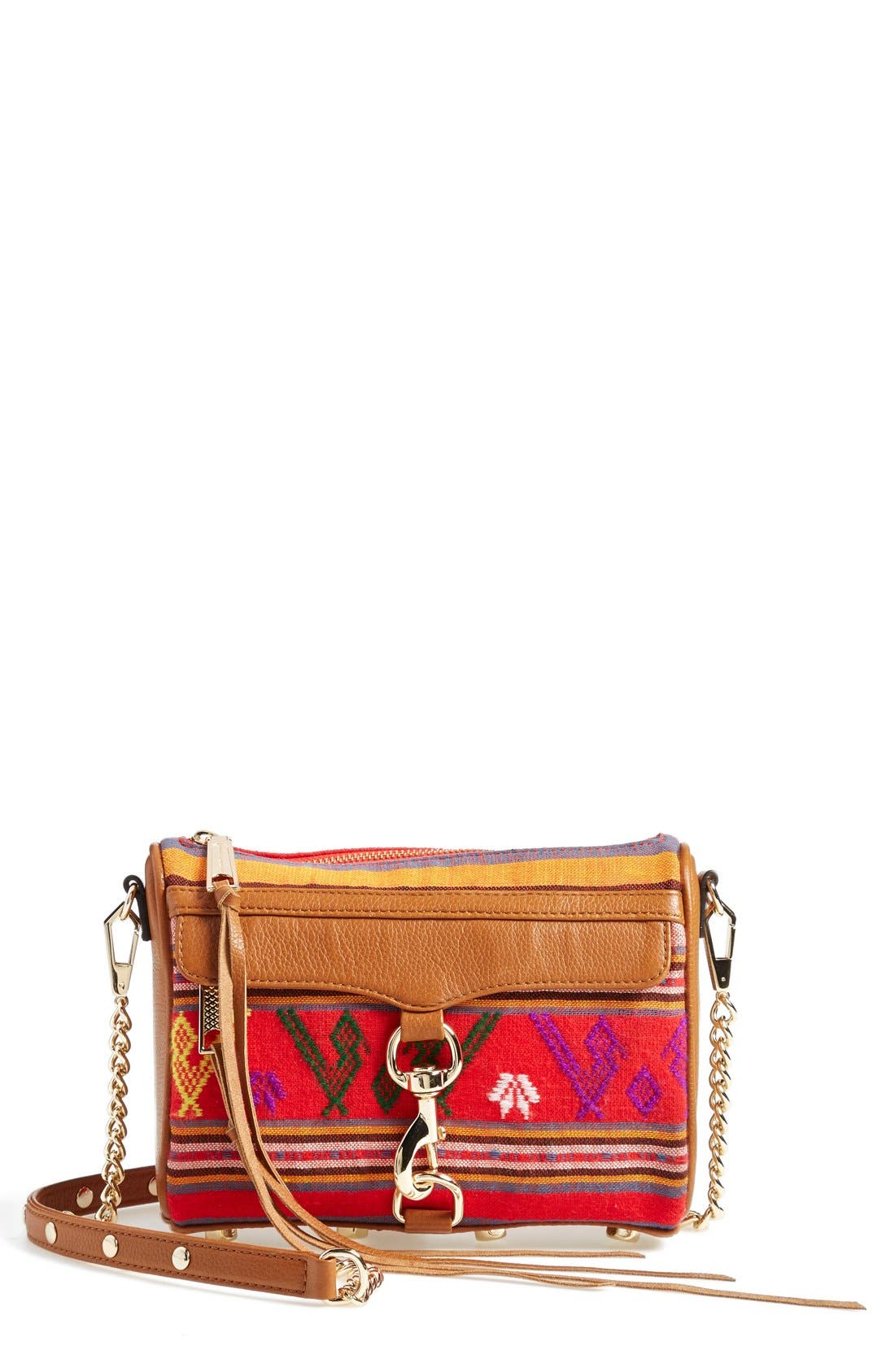 Piece & Co. and Rebecca Minkoff 'Mini MAC' Convertible Crossbody Bag, Main, color, ORANGE MULTI