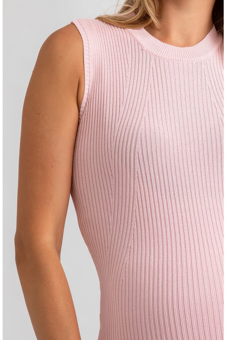Rib Crewneck Maternity Sweater Midi Dress, Alternate, color, PINK