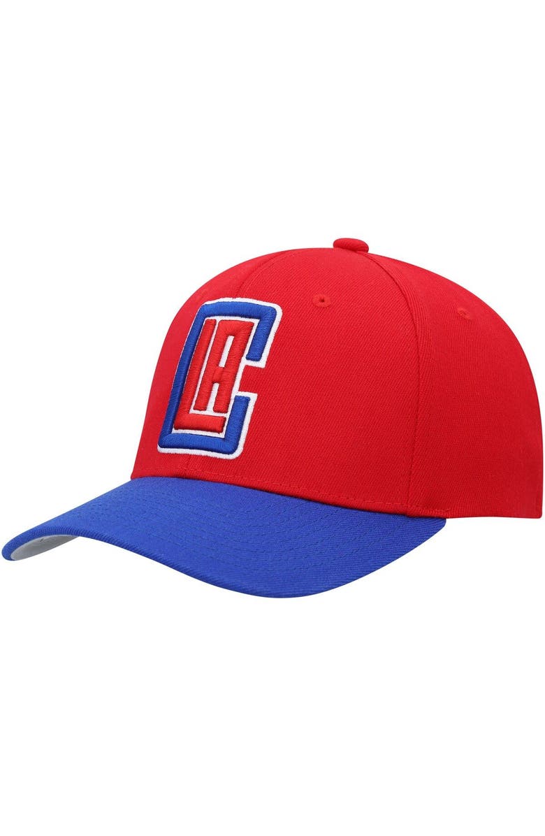 Mitchell & Ness Men's Mitchell & Ness Red/Royal LA Clippers MVP Team Two-Tone 2.0 Stretch-Snapback Hat, Main, color, Red