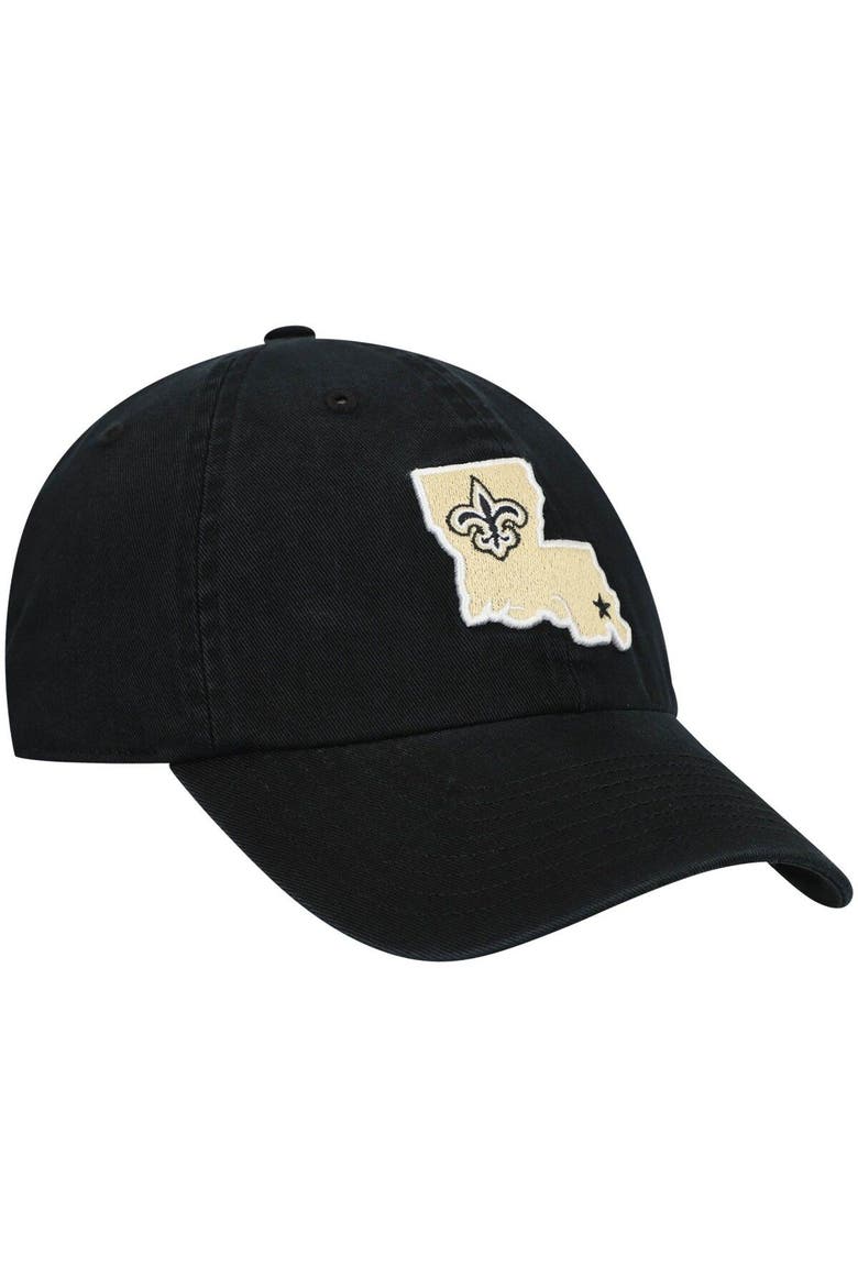 Men's '47 Black New Orleans Saints Clean Up Alternate Adjustable Hat, Alternate, color, BLACK