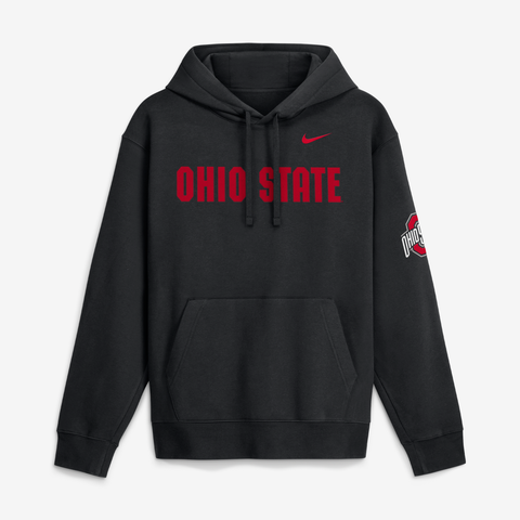 Men's Nike Black Ohio State Buckeyes 2026 Sideline Club Fleece Hoodie