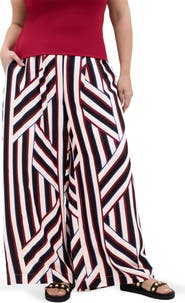 City Chic Haylee Striped Wide Leg Pants