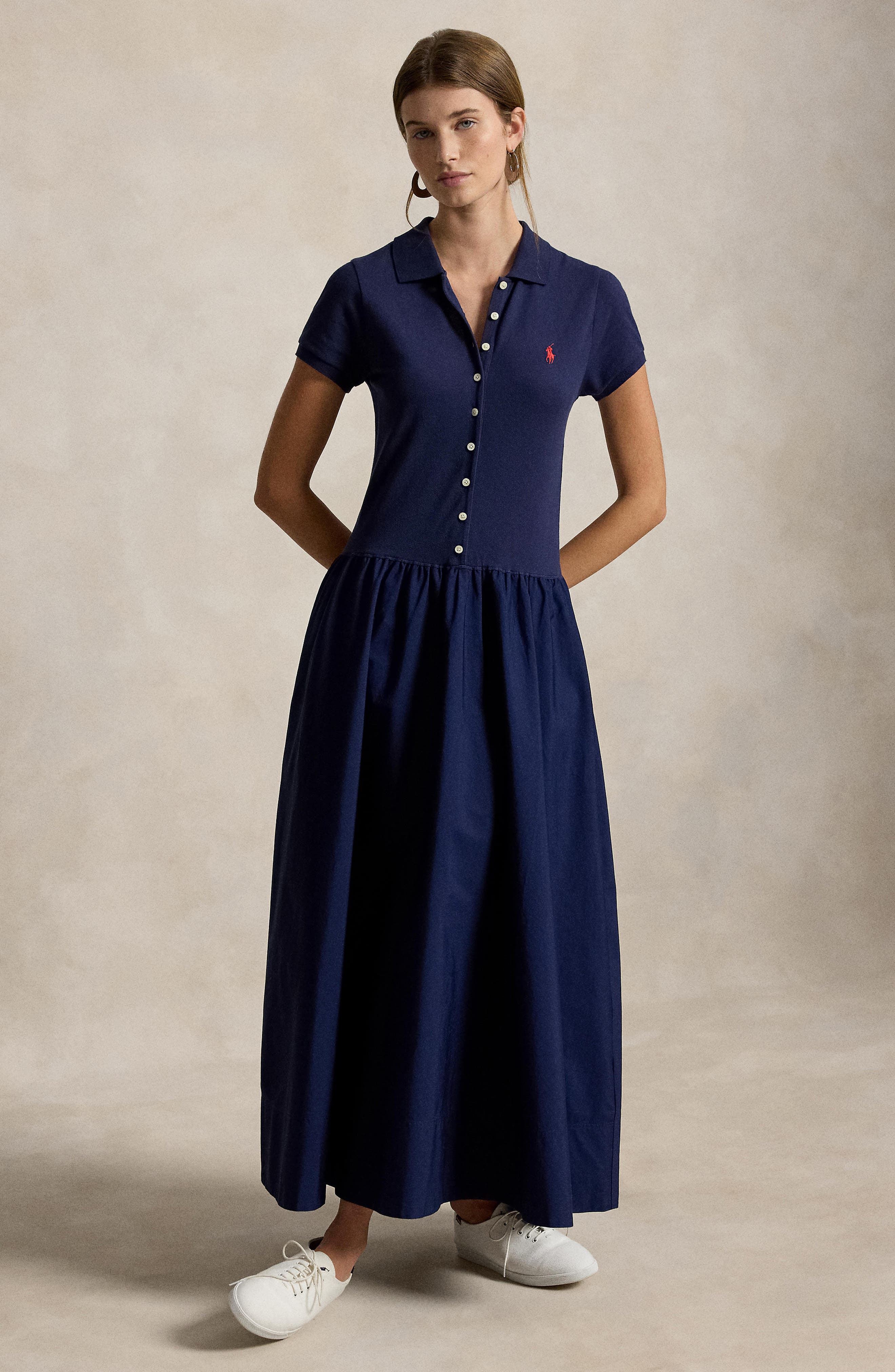 Hybrid Mesh Polo Bodice Dress (Women) | Nordstrom