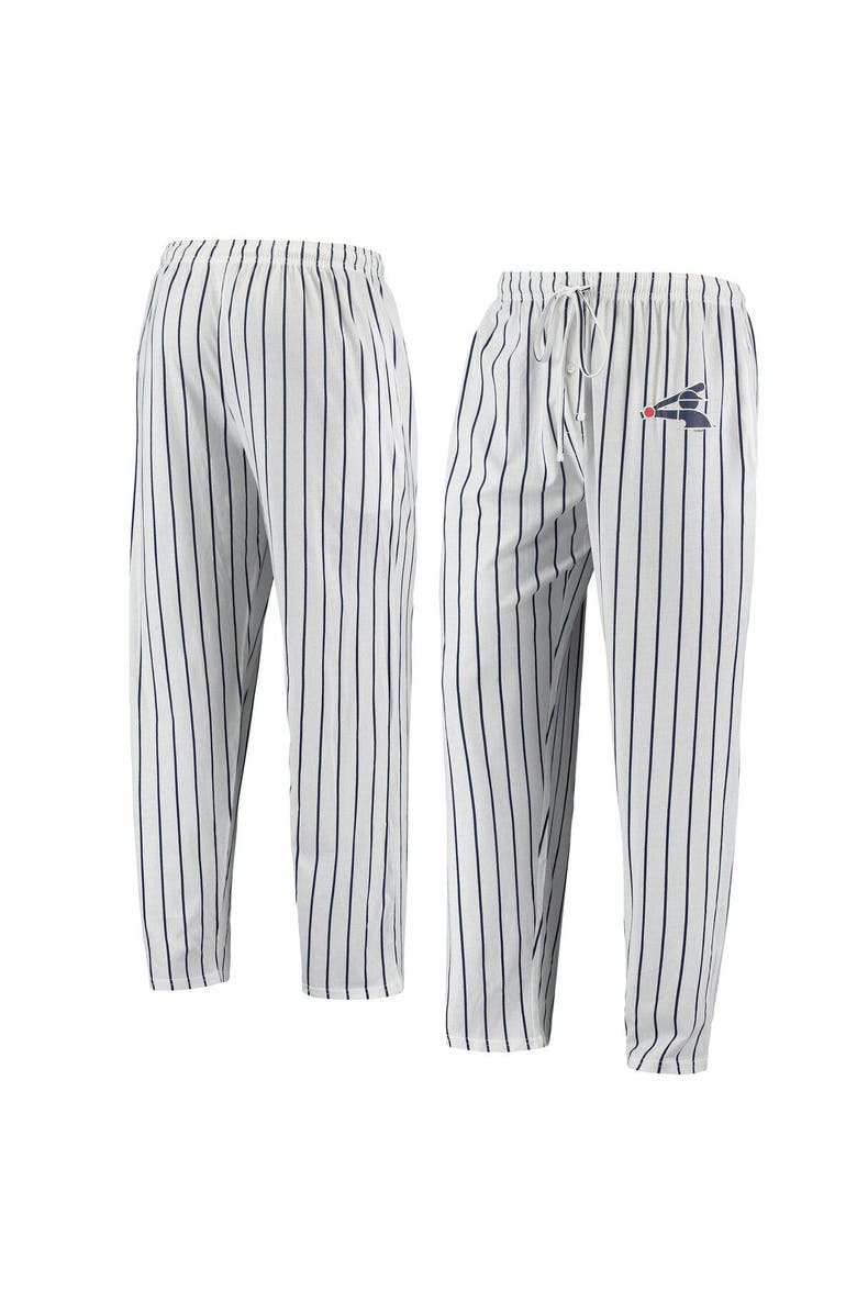 CONCEPTS SPORT Men's Concepts Sport White/Navy Chicago White Sox Logo Vigor Pinstripe Pants, Alternate, color, White