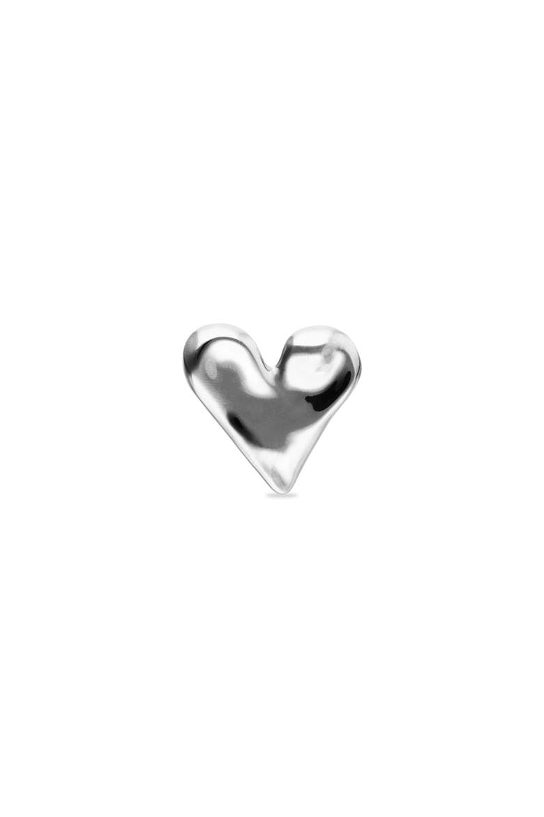 Sterling Silver Plated Ring In The Shape Of A Heart, Alternate, color, Silver