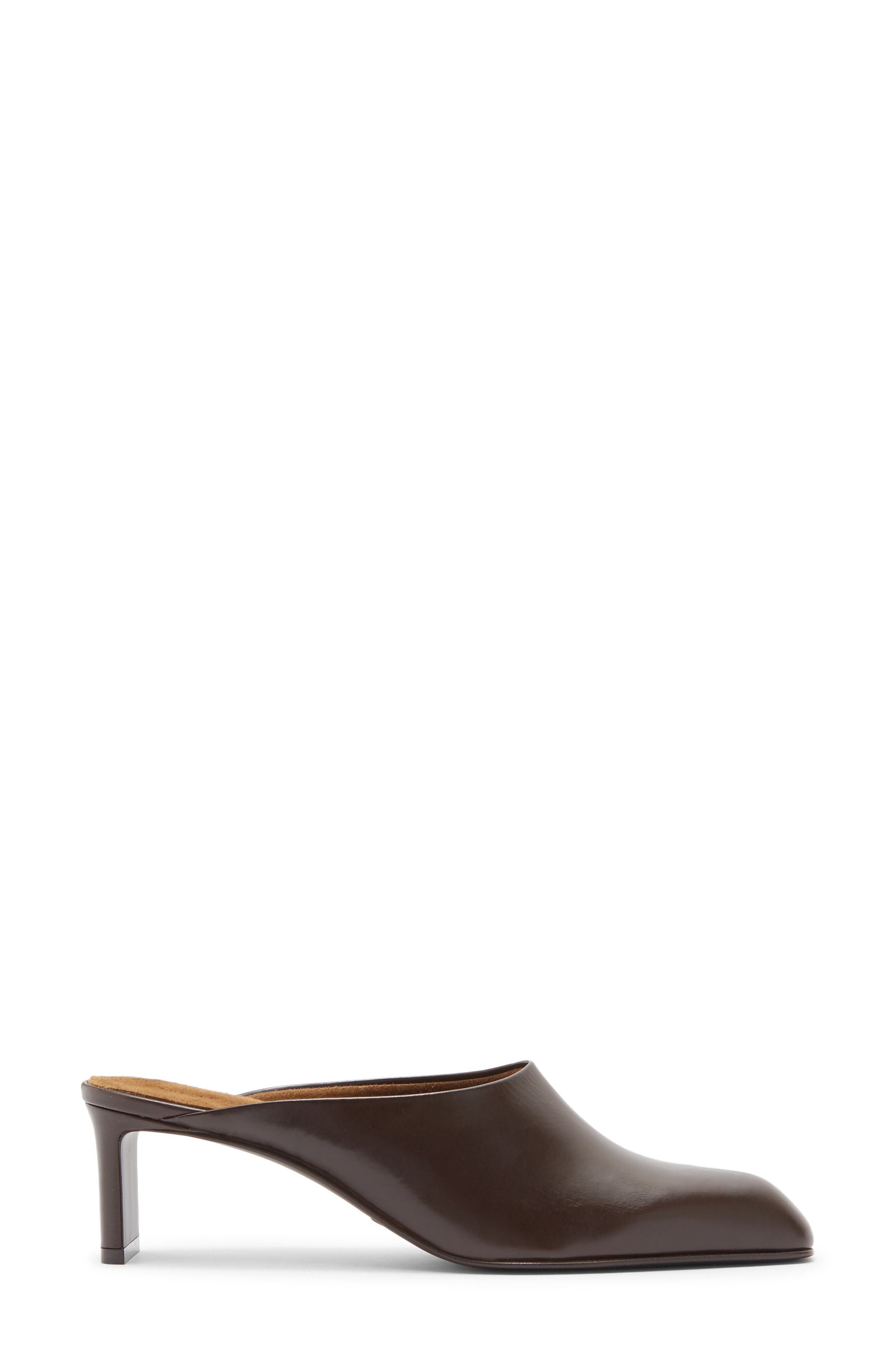 Khaite Colt Square Toe Mule, Alternate, color, Cacao